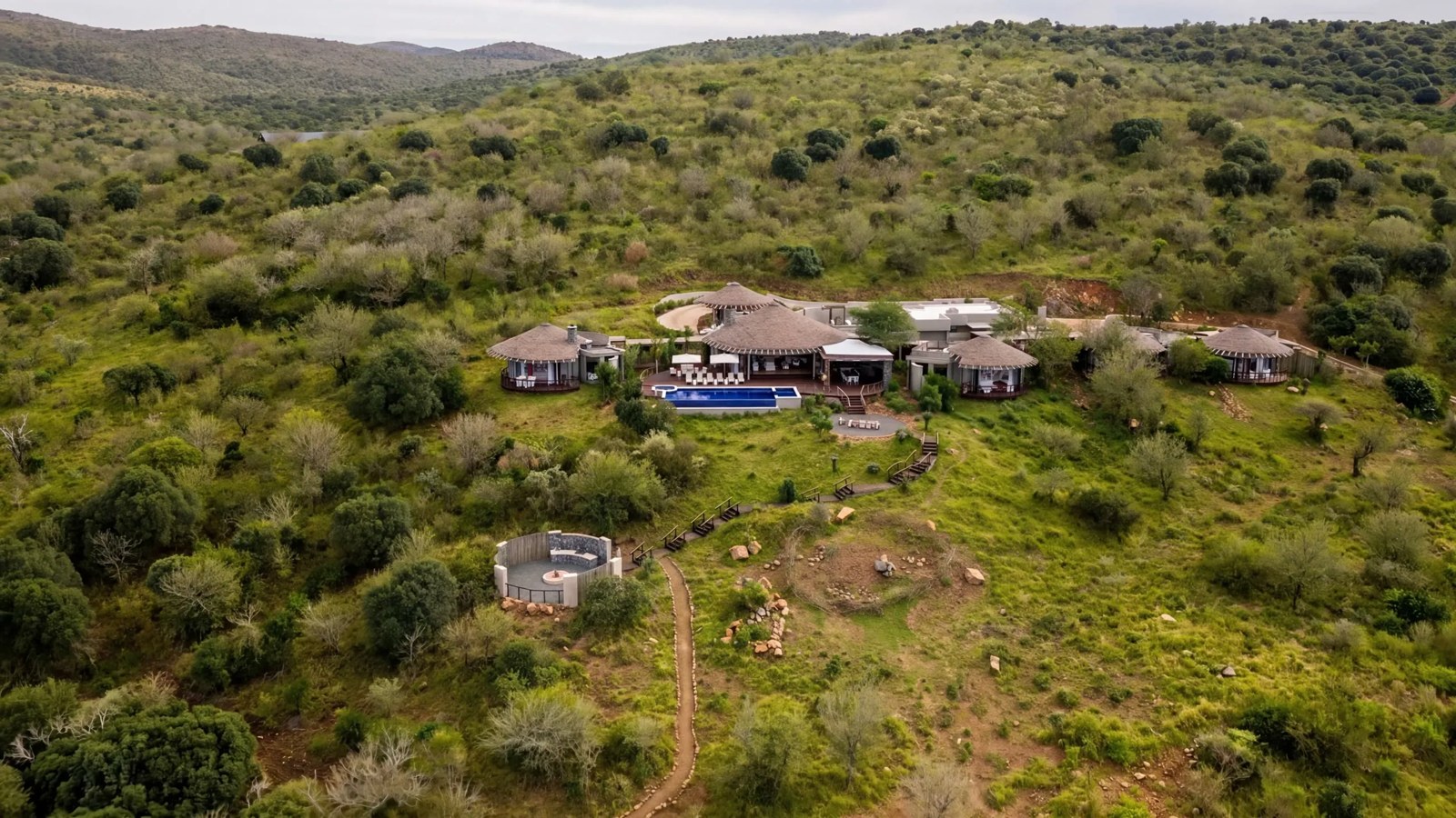 Aerial view over the Zululand bushveld
