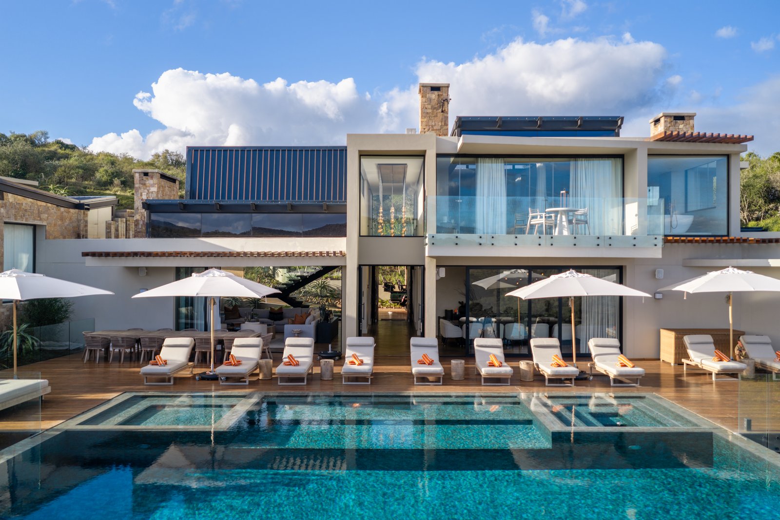 Pool terrace elevation of Villa Thandawena at The Royal Thanda Club