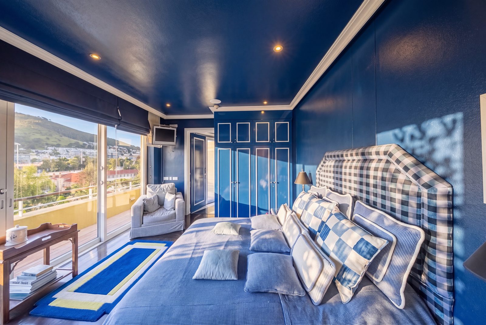 The second bedroom opening to its private balcony
